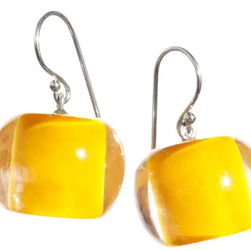 Zsiska Poly Resin BLISS 1 Bead Shorthook Earrings