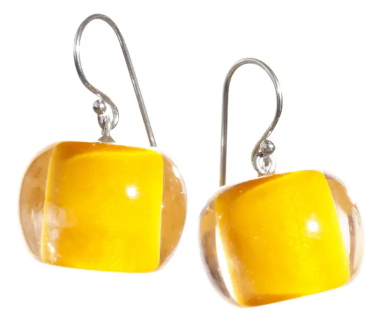 Zsiska Poly Resin BLISS 1 Bead Shorthook Earrings