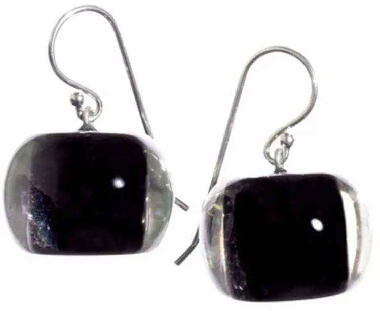 Zsiska Poly Resin BLISS 1 Bead Shorthook Earrings 1370501BLAKQ00