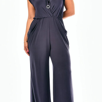 Rapz Rapz Pocketed Surplice Jumpsuit