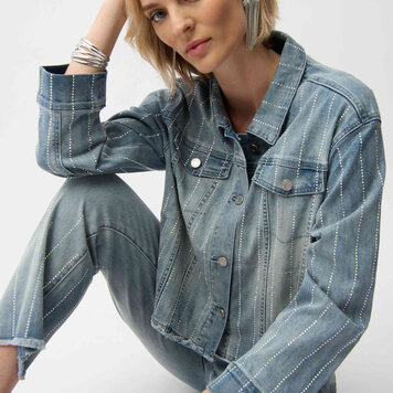 Joseph Ribkoff Joseph Ribkoff Denim Jacket with Rhinestones 261958