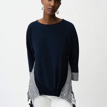 Joseph Ribkoff Joseph Ribkoff Silk Knit and Woven Stripe 261193