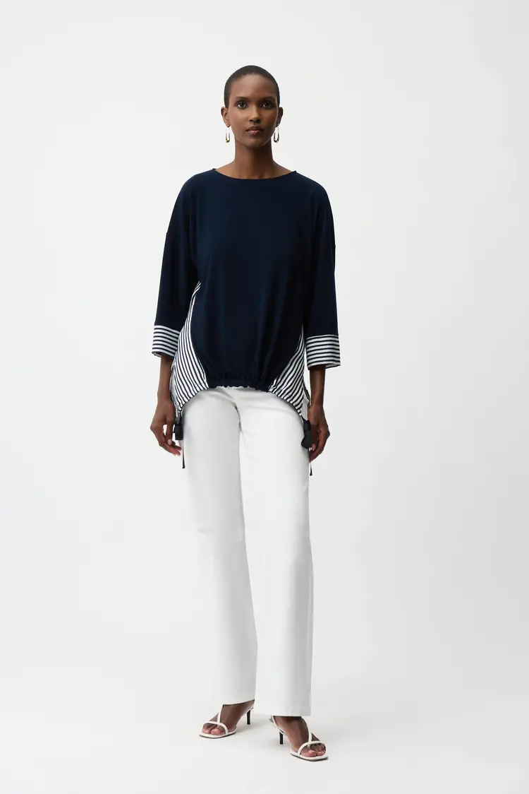 Joseph Ribkoff Joseph Ribkoff Silk Knit and Woven Stripe 261193