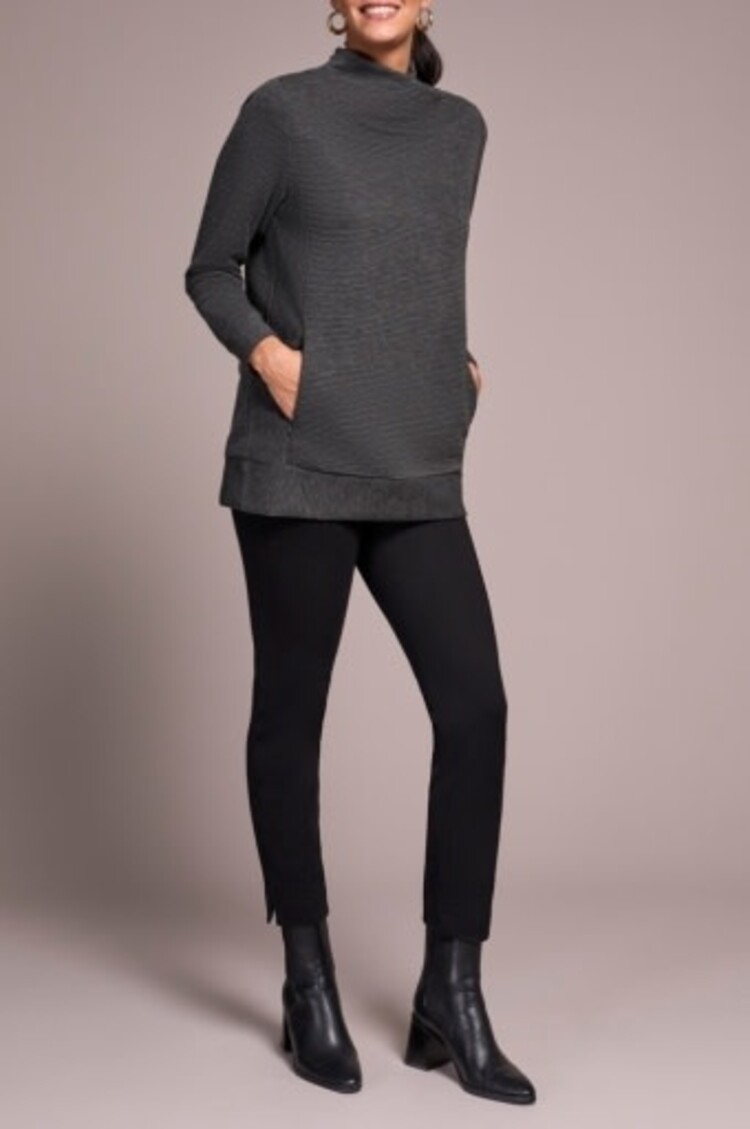 Tribal L/S TUNIC W/INVISIBLE POCKETS-SANDSTONE