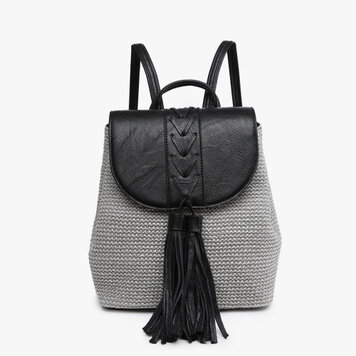 Jen & Co Jen&Co Eleanora Straw Backpack BP2277