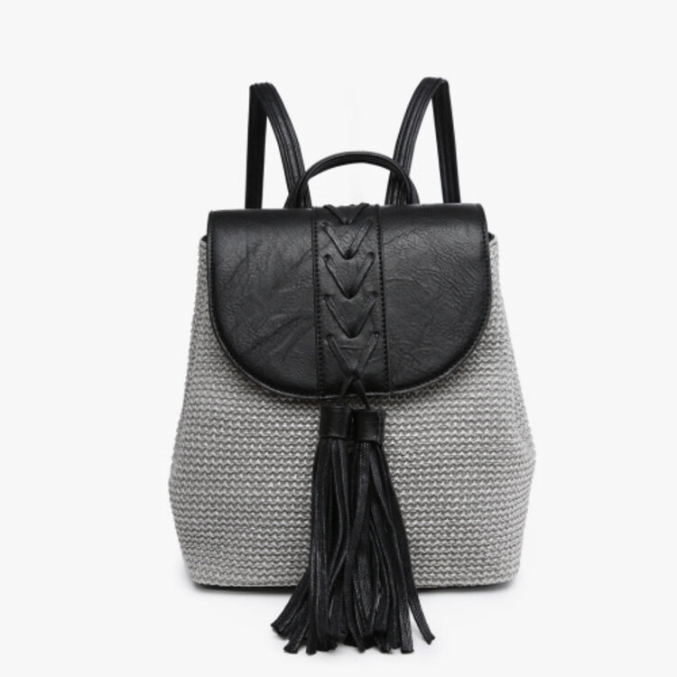 Jen & Co Jen&Co Eleanora Straw Backpack BP2277