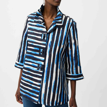 Joseph Ribkoff Joseph Ribkoff Stripe Print Trapeze Jacket 261267