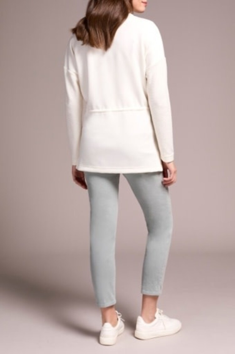 Tribal L/S TURTLE NECK COMBO TOP-CREAM