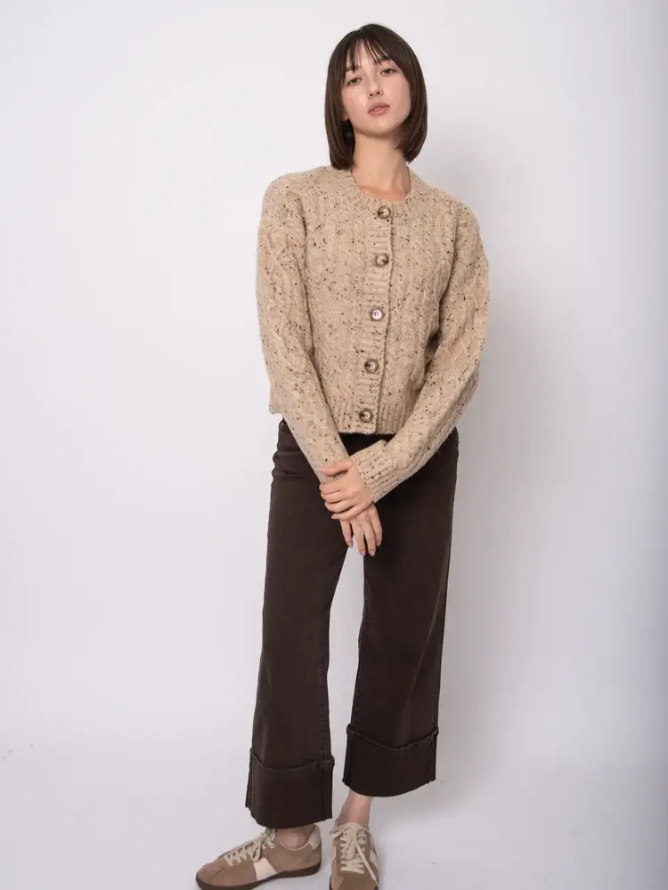 RD Style RD Style Formica Long Sleeve Crew Neck Cardigan 77S184S