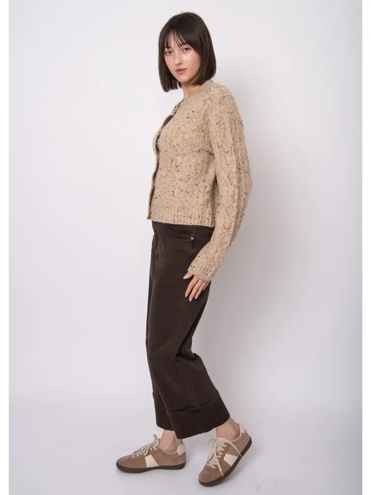 RD Style RD Style Formica Long Sleeve Crew Neck Cardigan 77S184S