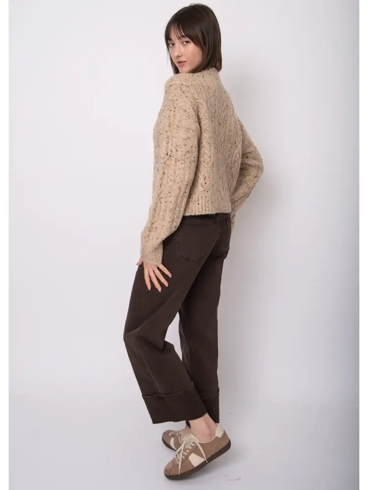 RD Style RD Style Formica Long Sleeve Crew Neck Cardigan 77S184S