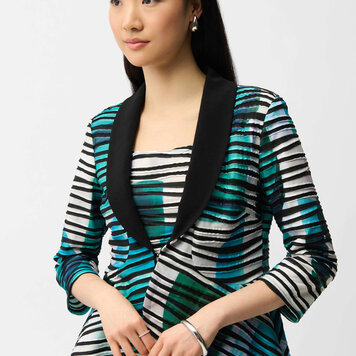 Joseph Ribkoff Joseph Ribkoff Cascade Knit Geometric Print Jacket and Camisole Set 261270