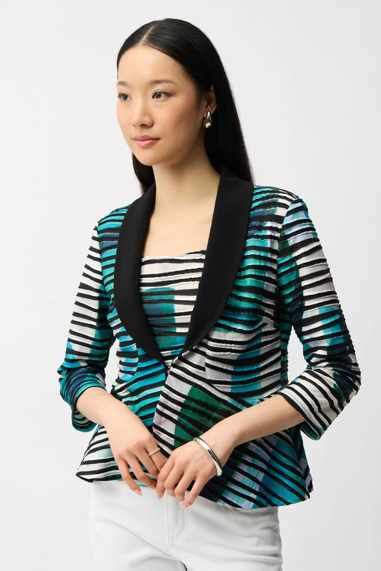 Joseph Ribkoff Joseph Ribkoff Cascade Knit Geometric Print Jacket and Camisole Set 261270