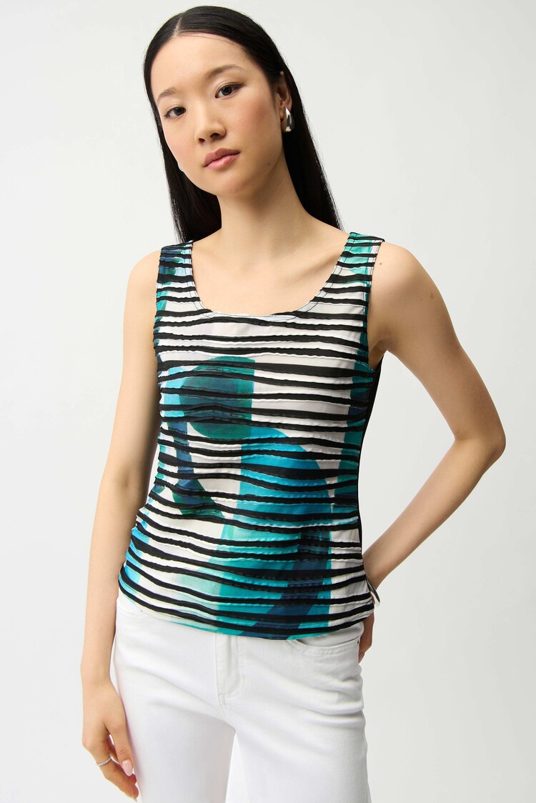 Joseph Ribkoff Joseph Ribkoff Cascade Knit Geometric Print Jacket and Camisole Set 261270