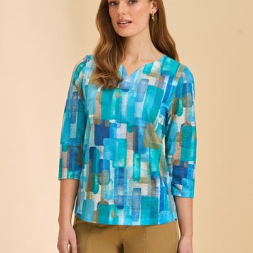 French Dressing Jeans FDJ notch neck top 3839451