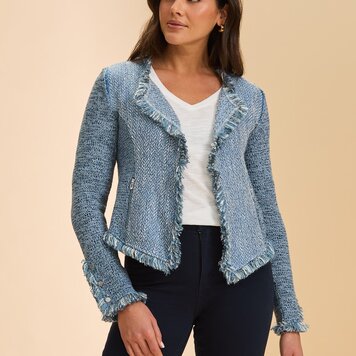 French Dressing Jeans FDJ Deconstructed Knit Tweed Jacket 1927190