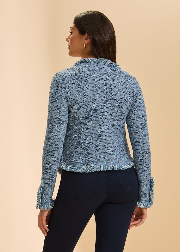 French Dressing Jeans FDJ Deconstructed Knit Tweed Jacket 1927190