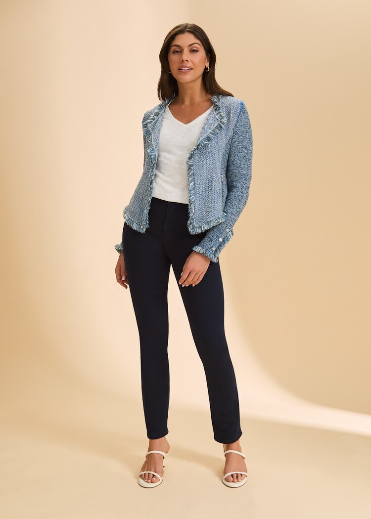 French Dressing Jeans FDJ Deconstructed Knit Tweed Jacket 1927190