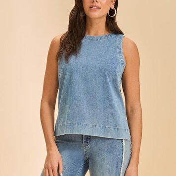 French Dressing Jeans FDJ Denim Sleeveless Top 7288131