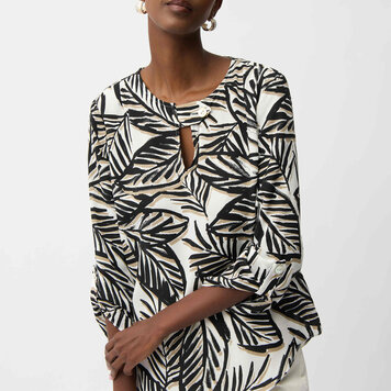 Joseph Ribkoff joseph ribkoff Georgette Tropical Print Boxy Top 261207