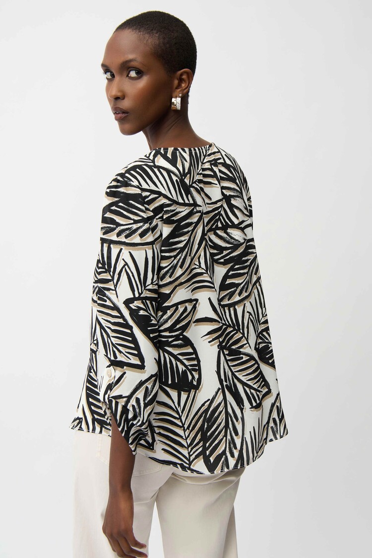 Joseph Ribkoff joseph ribkoff Georgette Tropical Print Boxy Top 261207