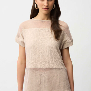 Joseph Ribkoff Joseph Ribkoff Seersucker and Mesh Boxy Top 261247
