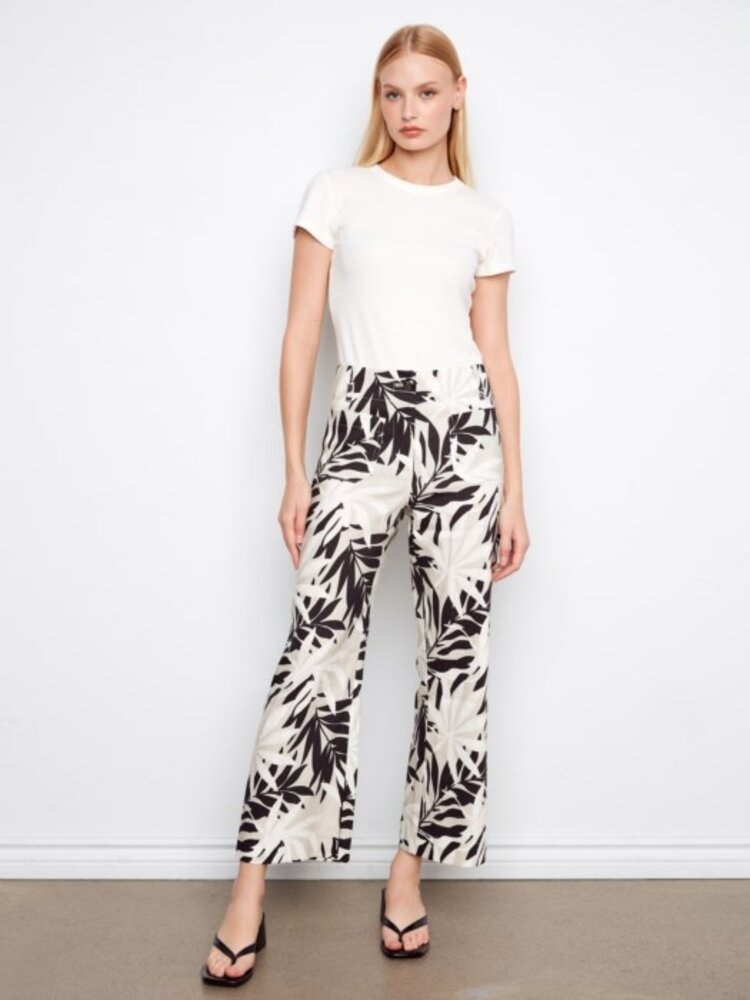 Charlie B Charlie B Printed Wide Leg Pant With Patch Pockets C5462RPR