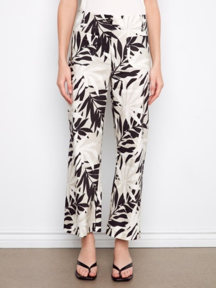 Charlie B Charlie B Printed Wide Leg Pant With Patch Pockets C5462RPR
