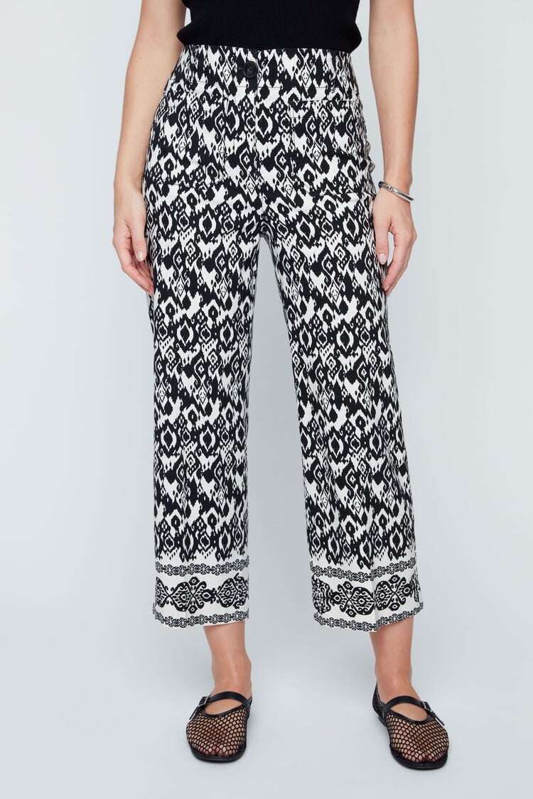 Renuar Renuar Print cropped pants R11052