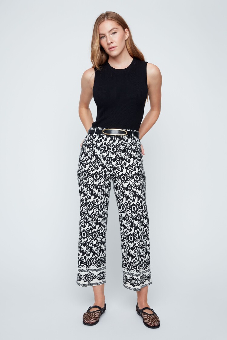 Renuar Renuar Print cropped pants R11052
