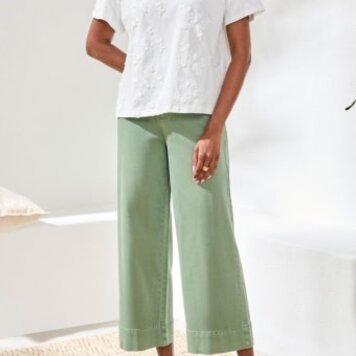 Tribal S/S CREW NECK TOP-WHITE 3085O