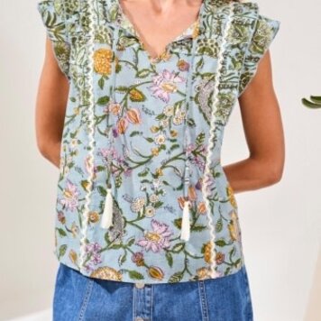 Tribal MIXED PRINT BLOUSE-5430O