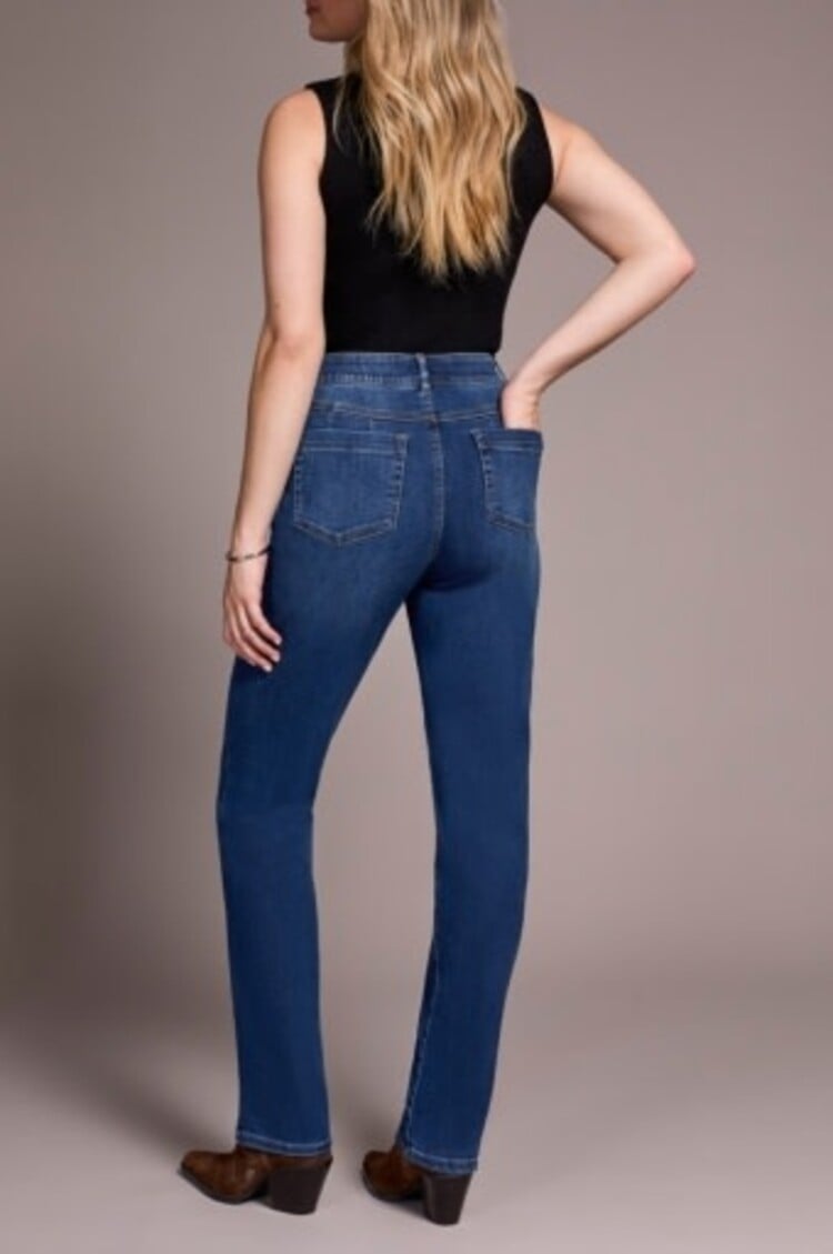 Tribal Tribal Sophia Curvy Boundless Stretch Denim Pull On Straight Leg Jeans 5859O