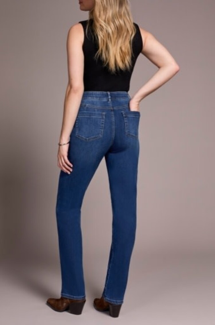 Tribal Tribal Sophia Curvy Boundless Stretch Denim Pull On Straight Leg Jeans 5859O