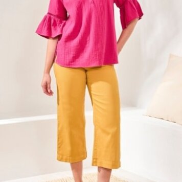 Tribal RAGLAN SLV BLOUSE W/ TAPE DTL-6059O