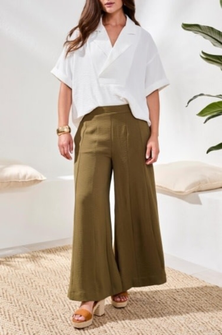 Tribal WIDE LEG FLOWY PANT-RAINFOREST