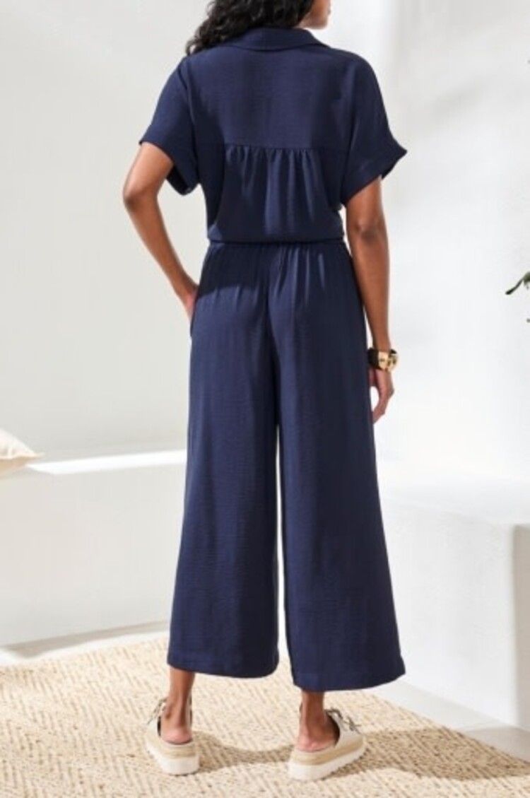 Tribal Tribal Flowy Crop Pant W/ Elastic Waistband 6146O