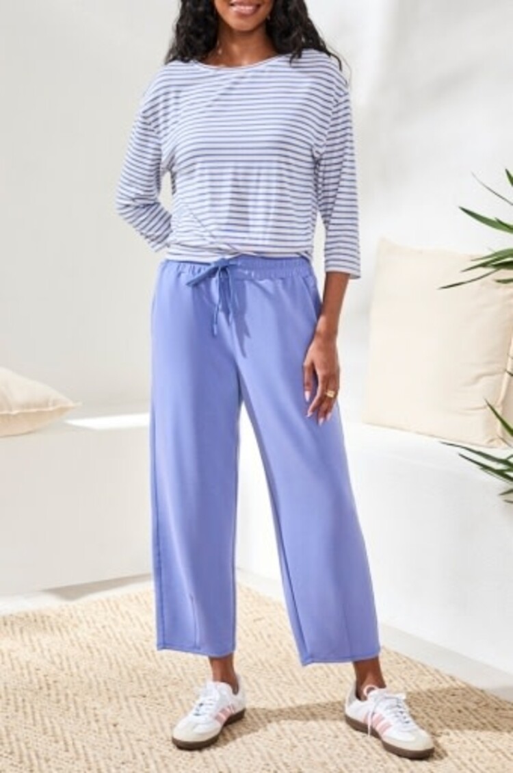 Tribal 3/4 SLV  BOAT NK TOP W/KNOT DTL - 6158O