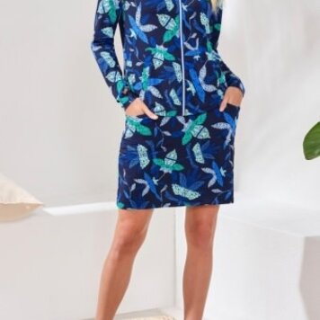 Tribal PRINTED MOCK-NECK CARDIGAN WITH LONG SLEEVES-1817O