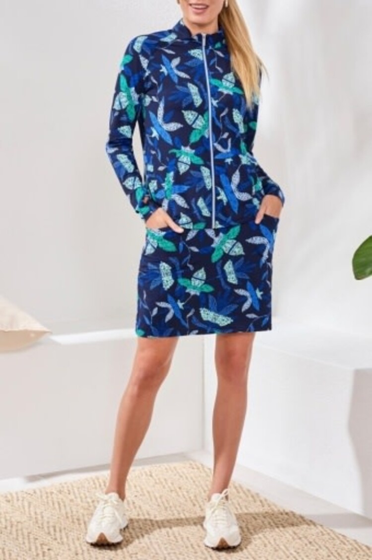 Tribal PRINTED MOCK-NECK CARDIGAN WITH LONG SLEEVES-1817O