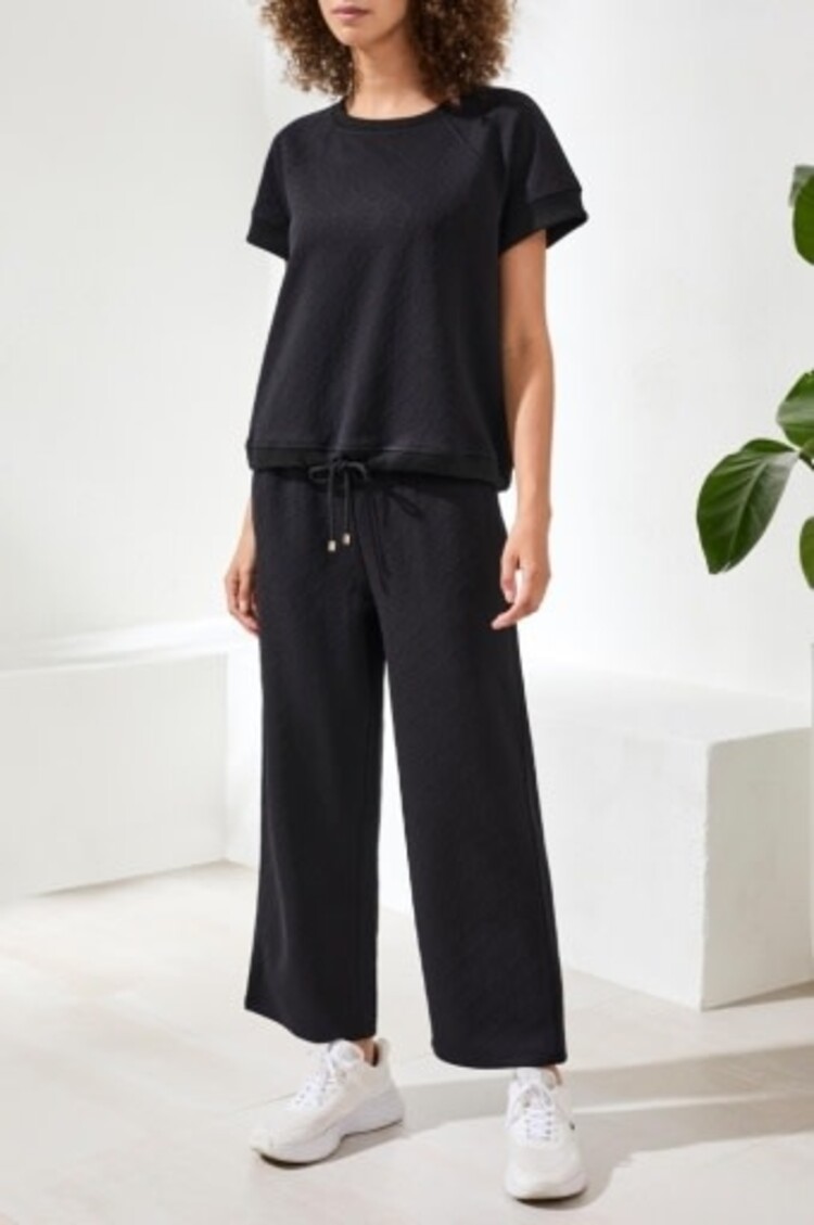 Tribal CREW NECK TOP W/DRAWCORD-2463O