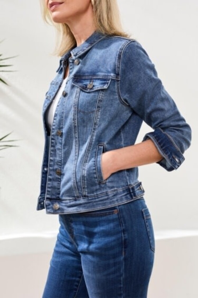 Tribal Tribal 7574O Classic Denim Jacket with Pockets