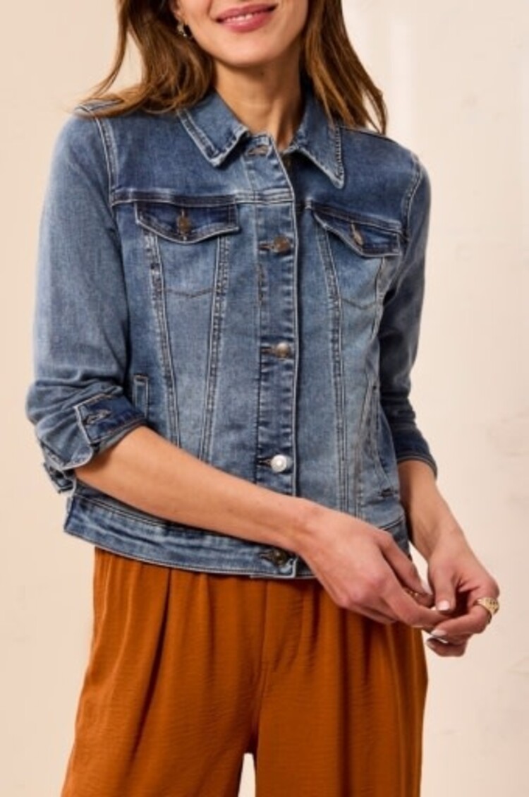 Tribal Tribal 7574O Classic Denim Jacket with Pockets