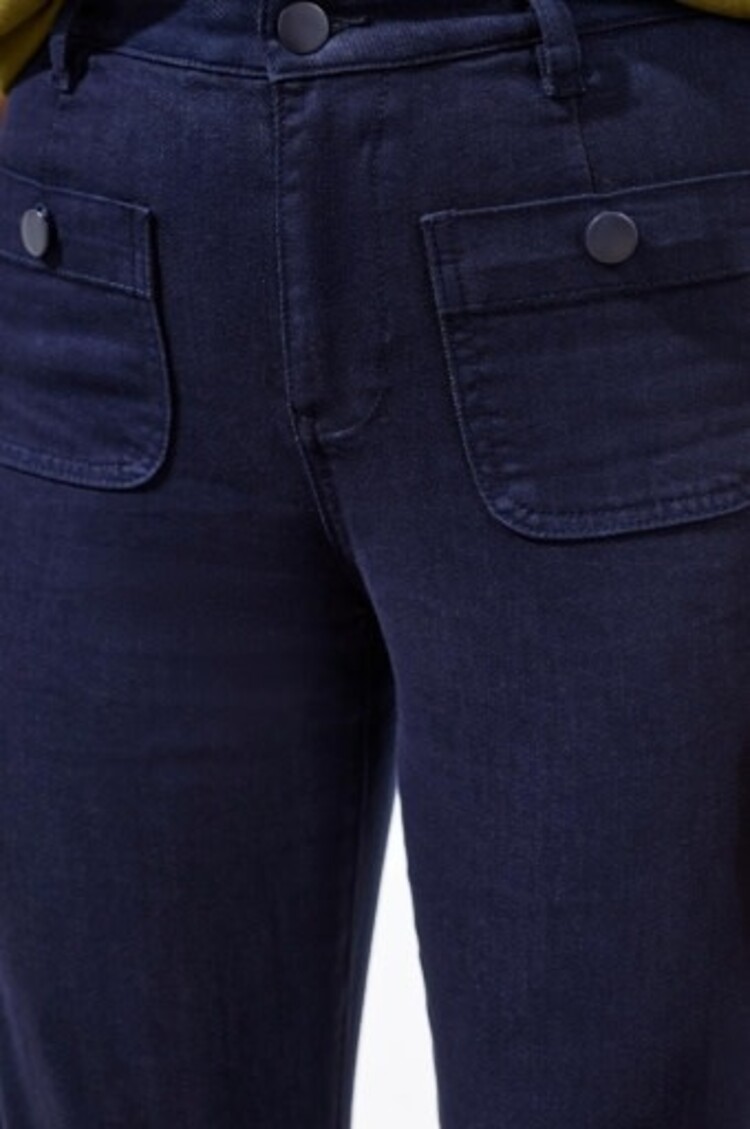 Tribal SOPHIA HUGGING CROP PALAZZO DENIM 6148O