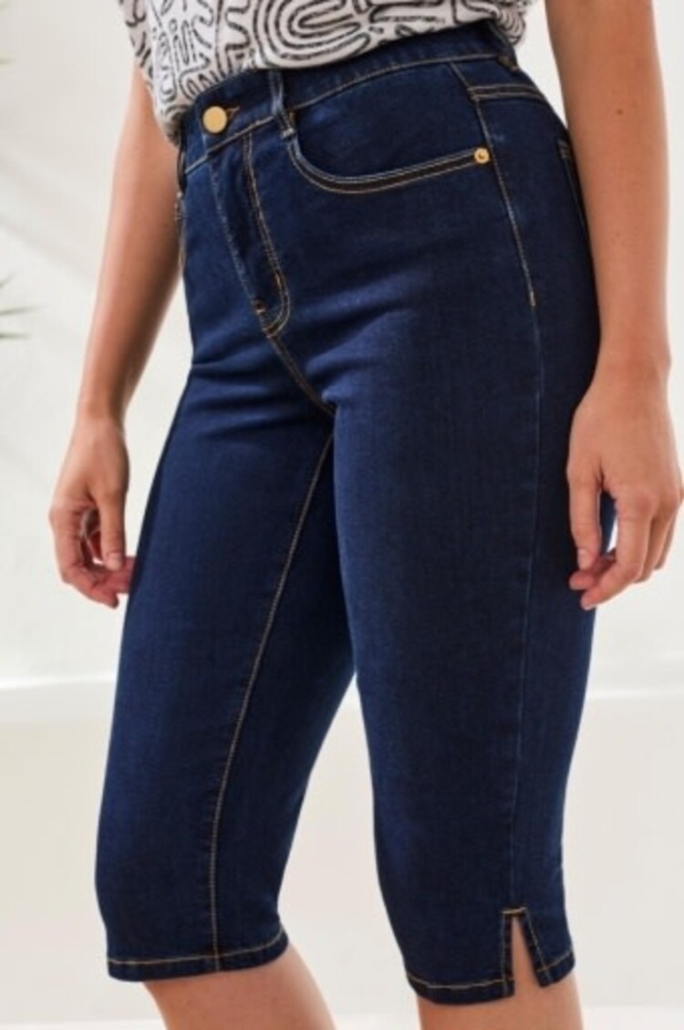 Tribal SOPHIA CURVY SLIM CAPRI W/SLIT-RINSE