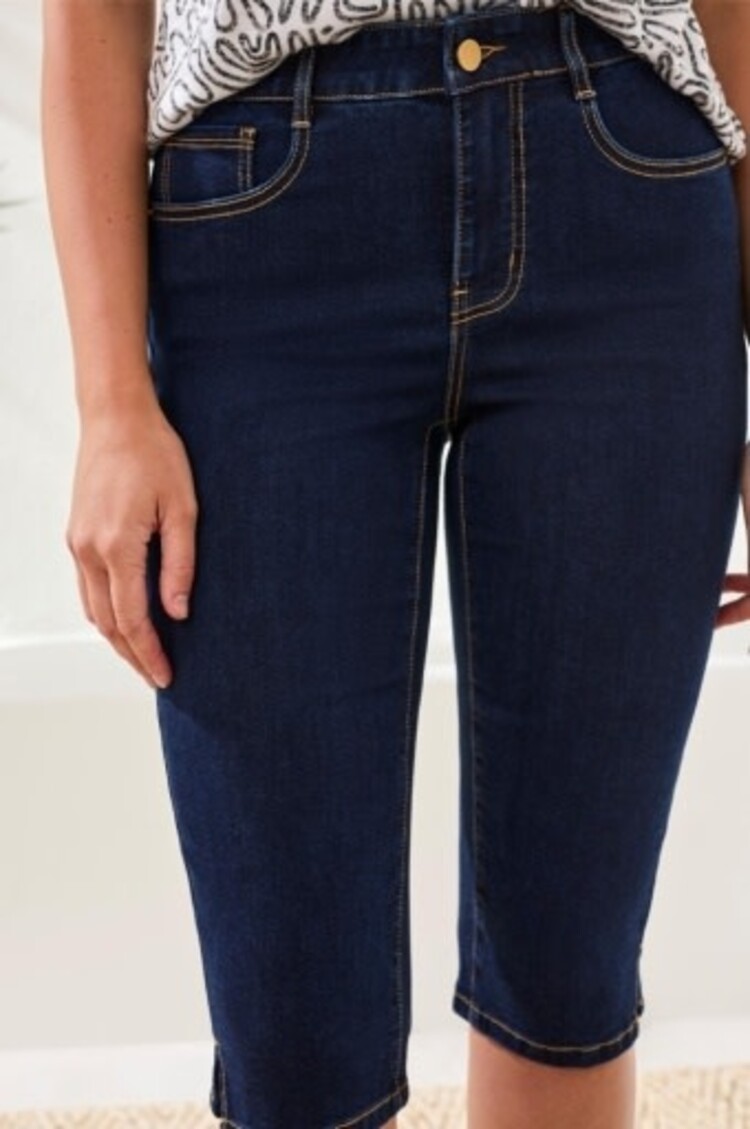 Tribal SOPHIA CURVY SLIM CAPRI W/SLIT-RINSE