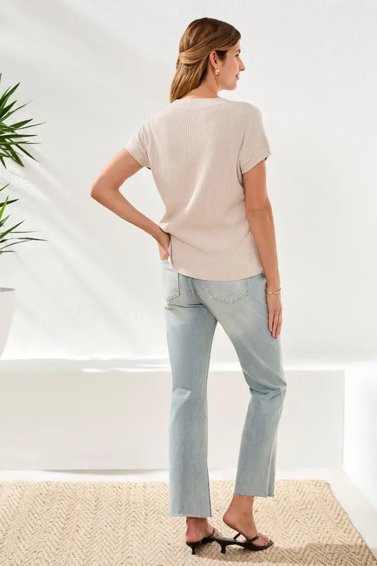 Tribal S/S DOLMAN SWEATER W/POCKET-TURKISHSEA