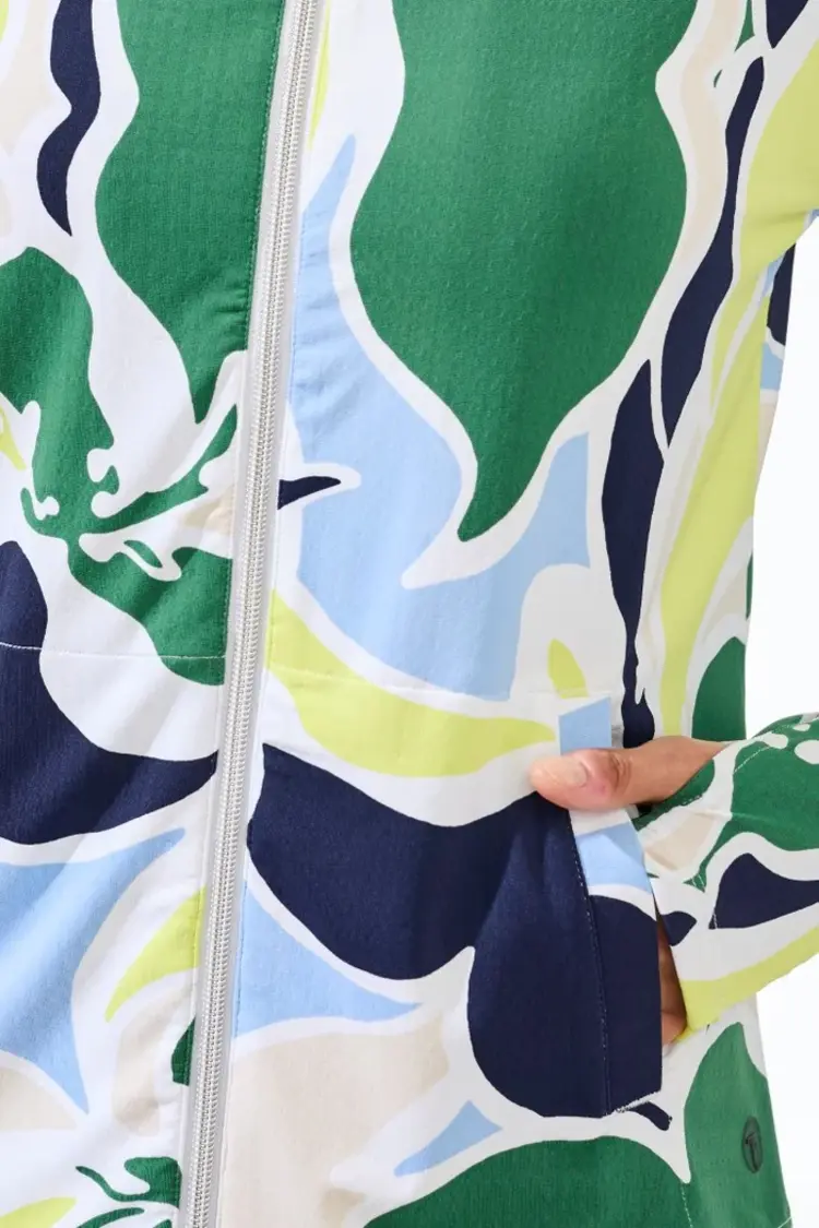 Tribal PRINTED MOCK-NECK CARDIGAN WITH LONG SLEEVES-1817O