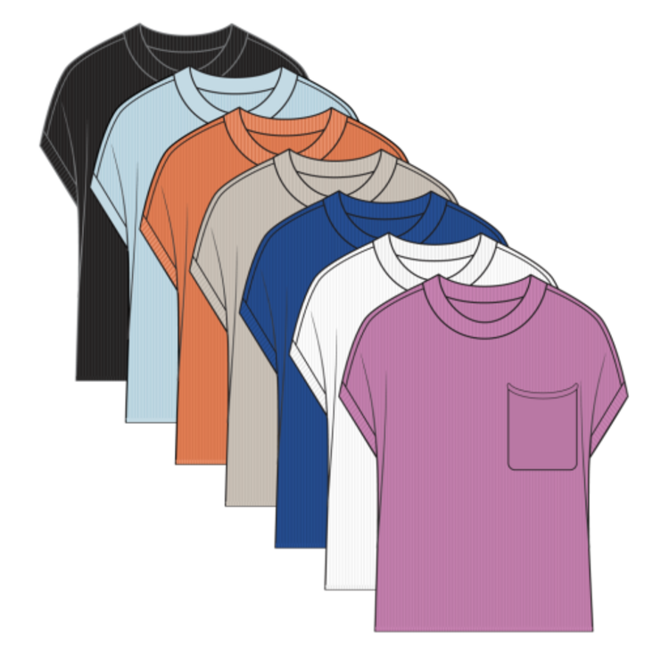 Tribal S/S DOLMAN SWEATER W/POCKET-TURKISHSEA