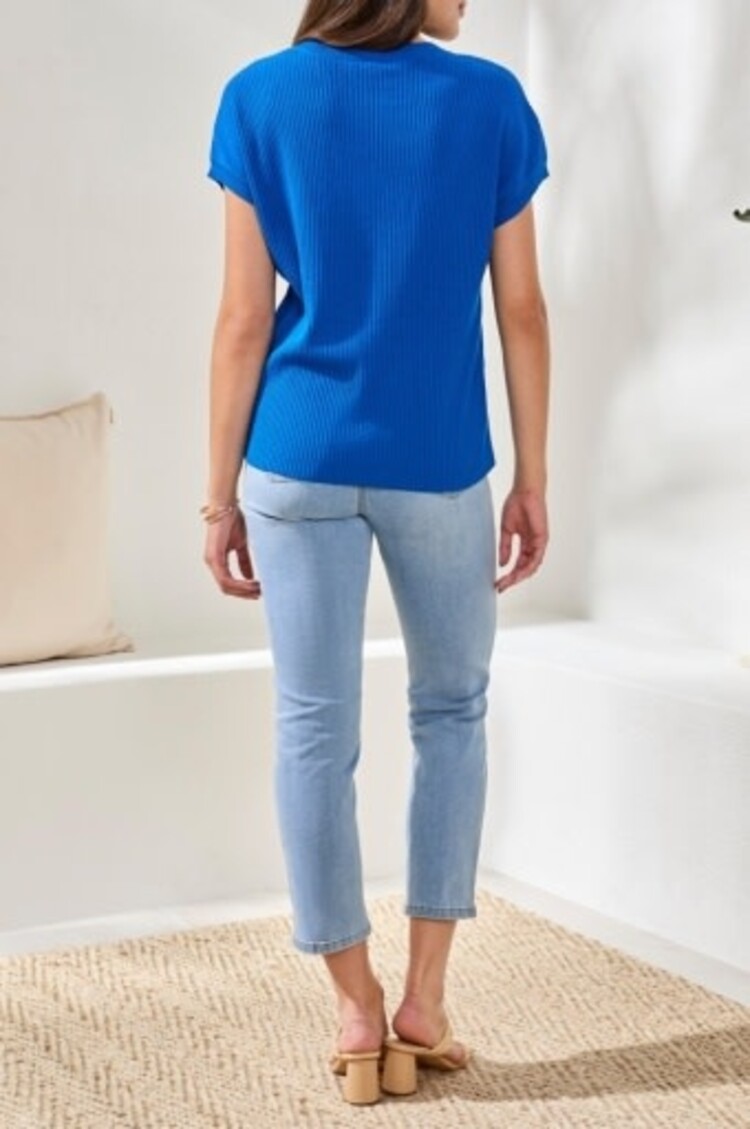 Tribal S/S DOLMAN SWEATER W/POCKET-TURKISHSEA